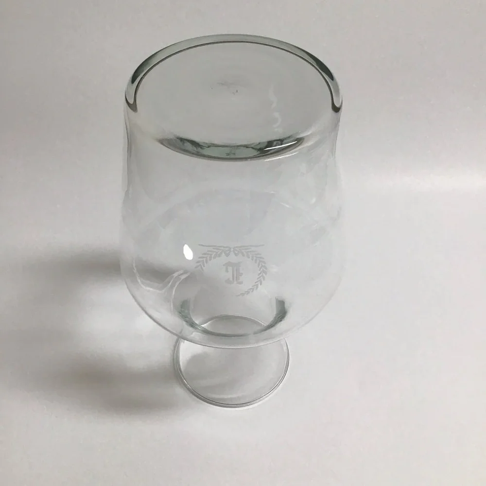 Letter L Monogram Wine Decanter Carafe 6 Glasses SET Etched Clear Glass Barware